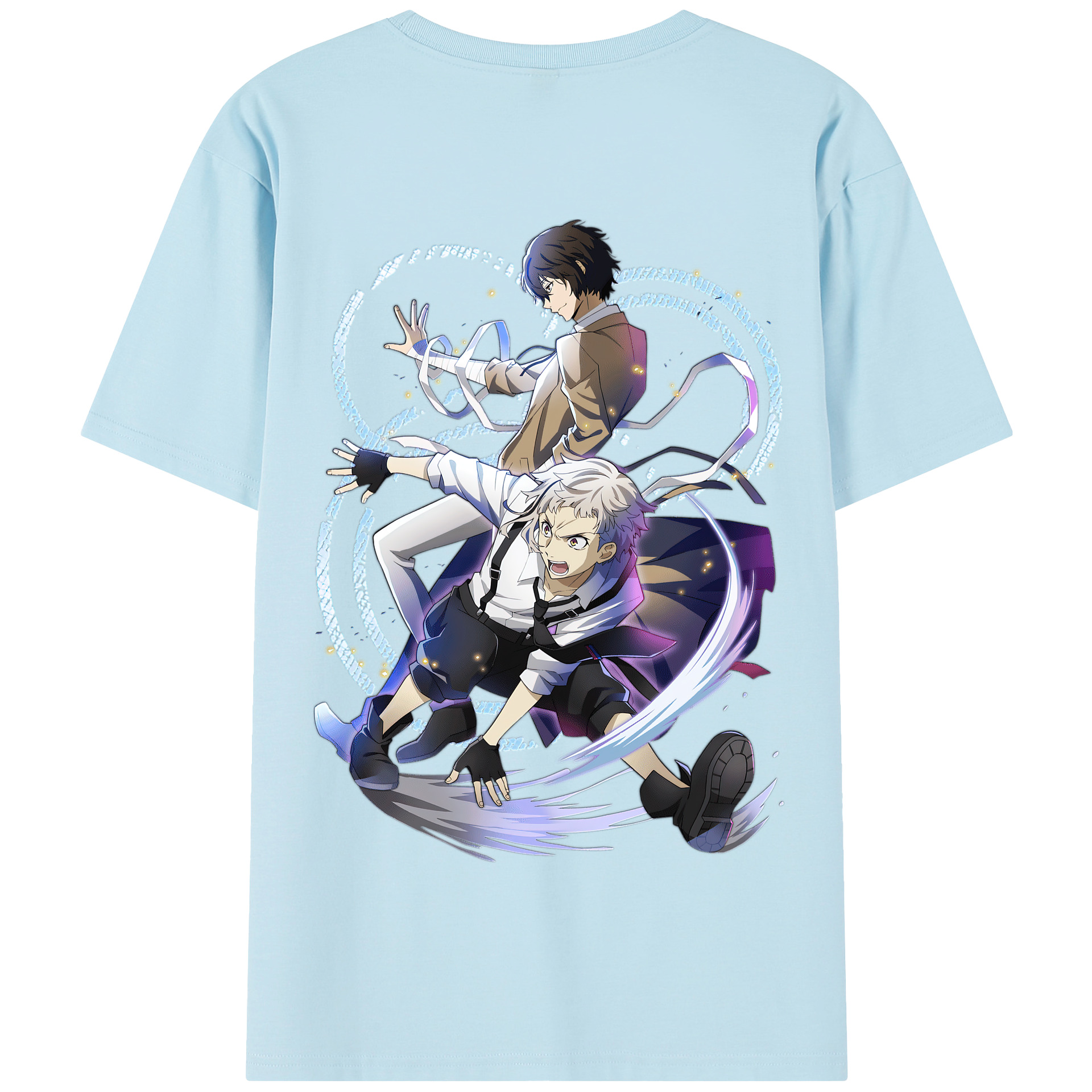 （画像用） 文豪ストレイドッグス Bungo Stray Dogs 綿100％半袖Tシャツ（背面プリント）